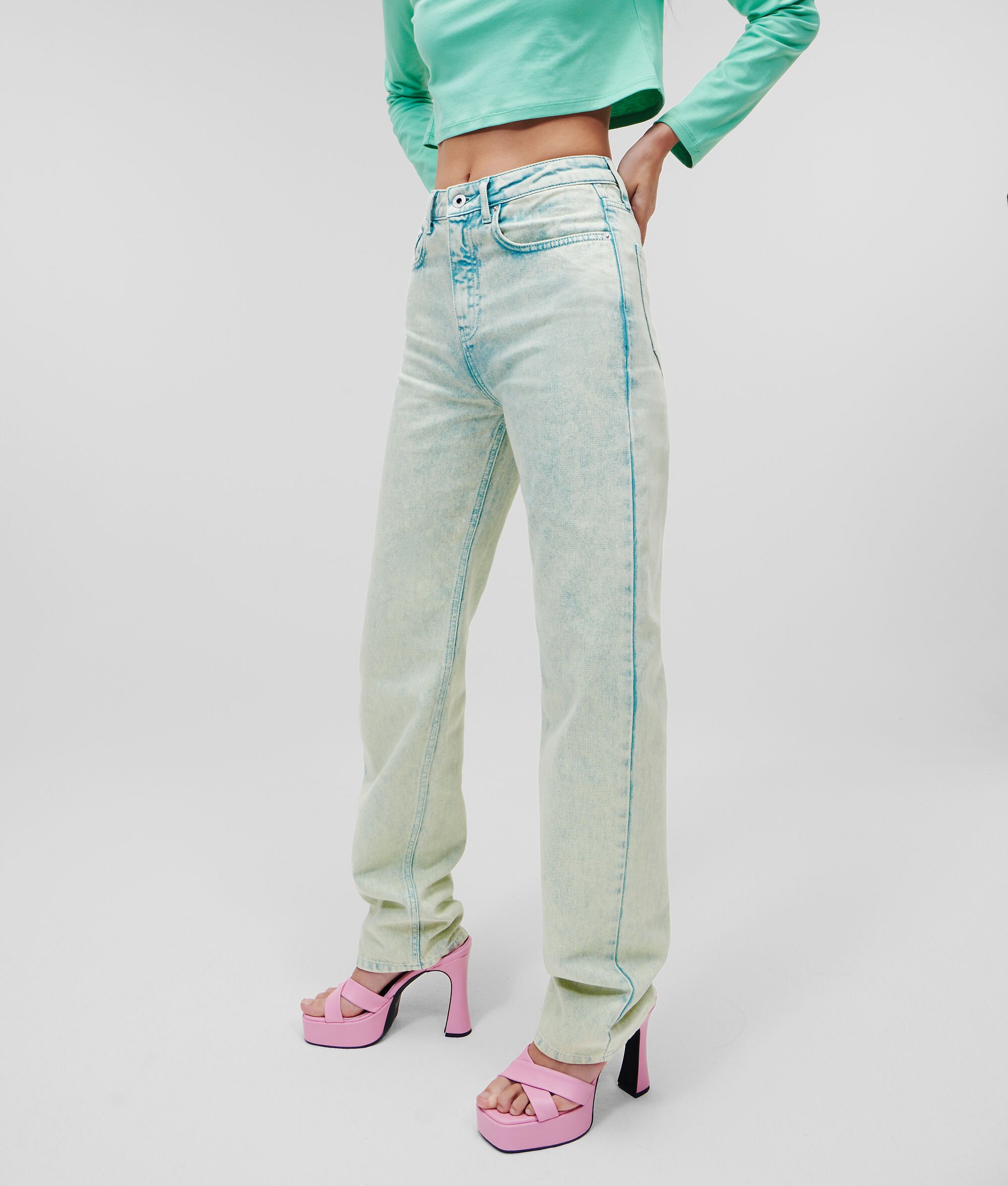 (image for) Stand Out From The Crowd KLJ HIGH-RISE STRAIGHT JEANS